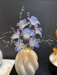 Handmade Color-Changing Lampwork Lily Flower Set