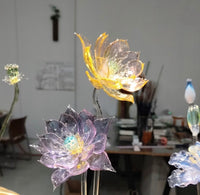 Handmade Lampwork Glass Lotus – Color Customizable