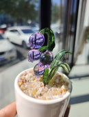 Handmade Glass Mini Potted Plant Ornament – Custom Color