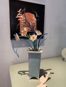 Handmade Lampwork Glass Narcissus Figurine - Fairy of the Waves Collection Artistic Floral Decor Piece