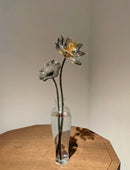 Handmade Glass Lotus Ornament Golden Night Collection Home Decor Unique Floral Art Piece