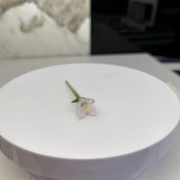 Mini Glass Flower Bouquet – Handcrafted Borosilicate Figurine | Tiny Glass Flower Sculpture, Vase Optional | Home Decor Gift for Her & Mom