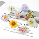 Handmade Glass Flower Ring - Original Design, 100% Lamp-Work Glass, Nickel-Free Adjustable Band, Fits UK Sizes H-S, Unique Petals, Stacked for Rainbow Look